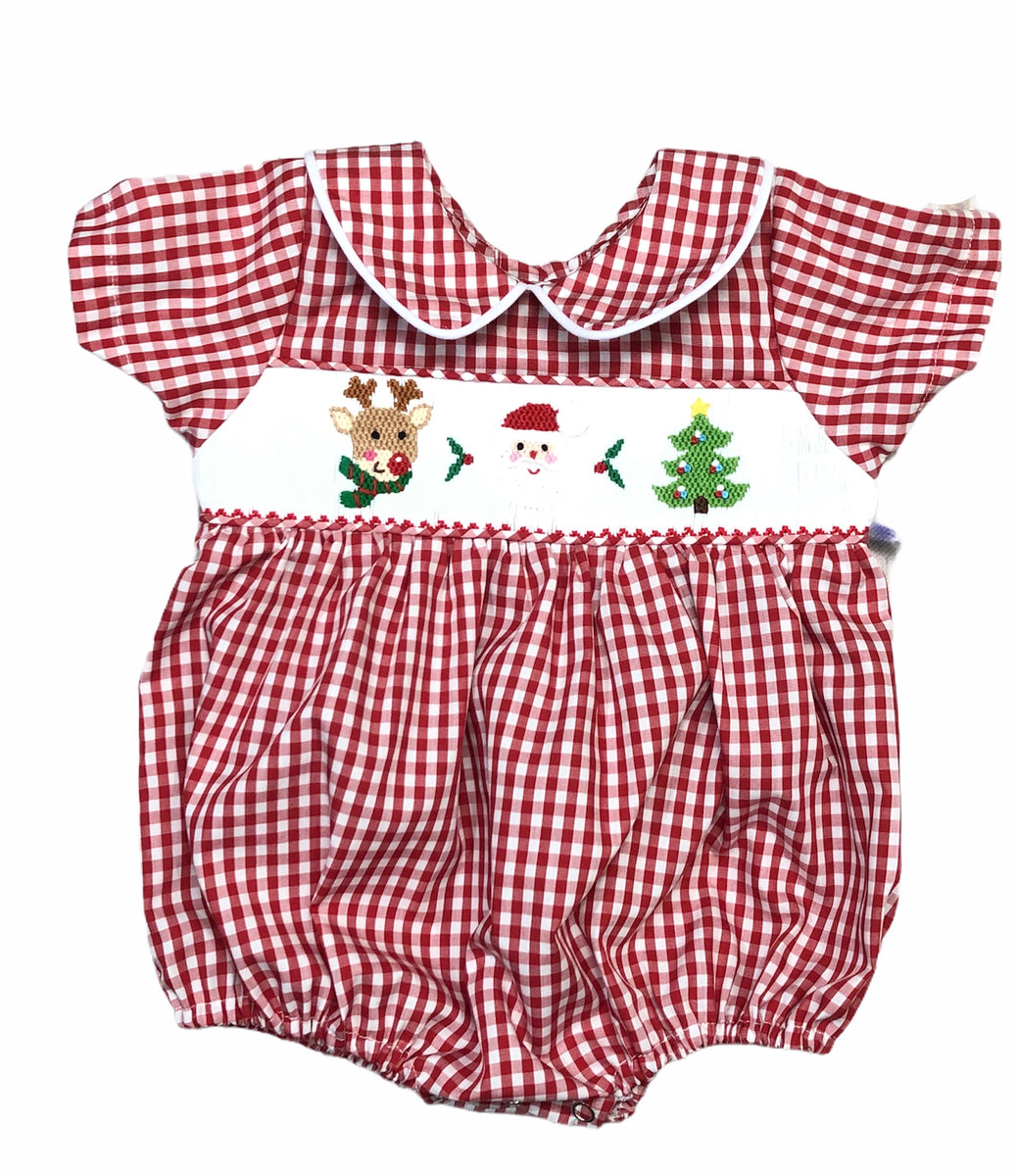 Boy christmas smocked clothing best sale