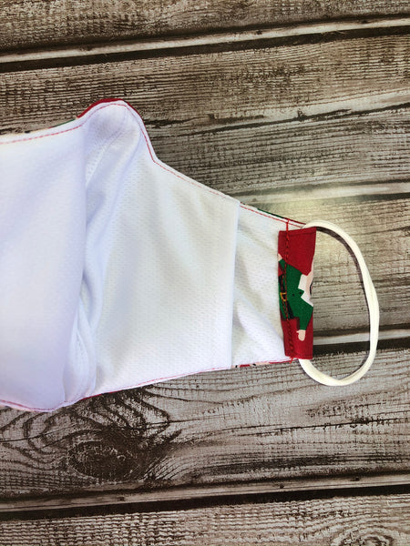 Elf face mask for kids 3-6 years old with pocket