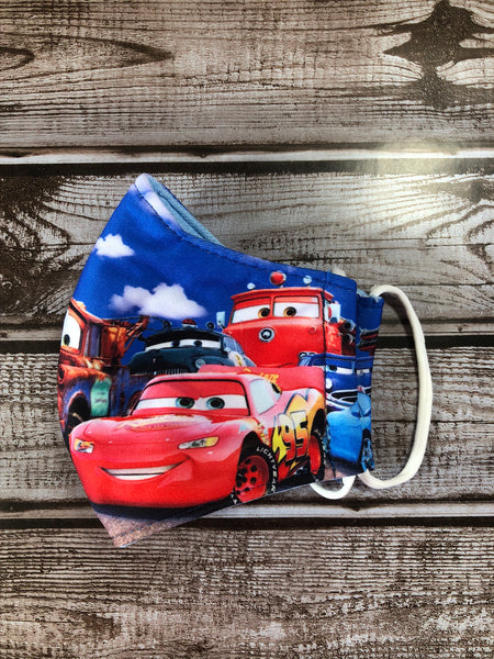 Cars 3 theme face masks for boys and girls 6-13 years old