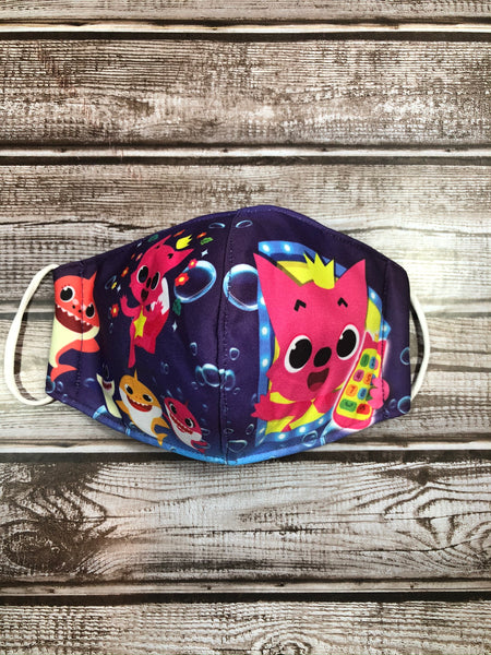 Pinkfong Baby sharks face mask for 7 years old and up to teen