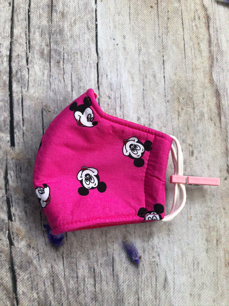 Mickey mouse woven cotton mask 4 ply for kids 3-5 years old