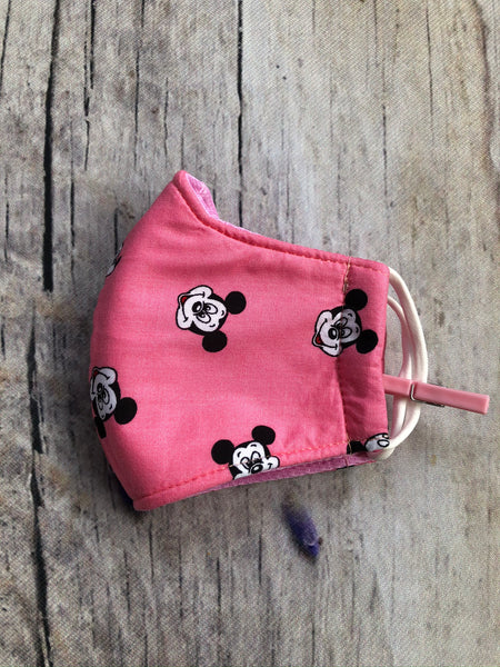 Mickey mouse woven cotton mask 4 ply for kids 3-5 years old