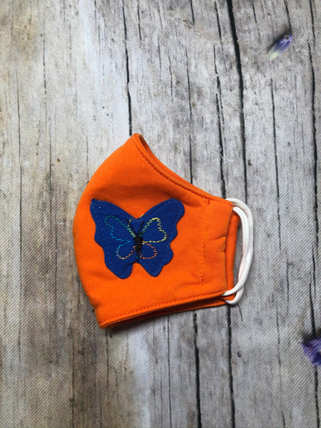 Solid color star, heart and hippo applique face mask for kids 2-5 years old