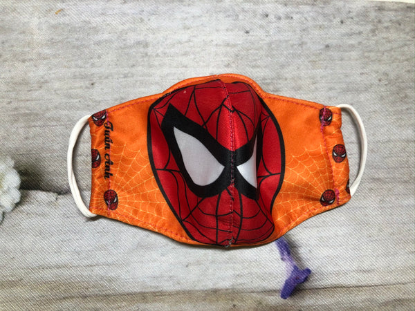Spider man cotton face masks for boy 3-6 years old