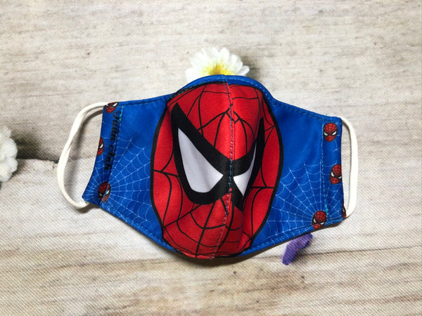 Spider man cotton face masks for boy 3-6 years old