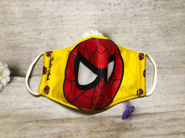 Spider man cotton face masks for boy 3-6 years old
