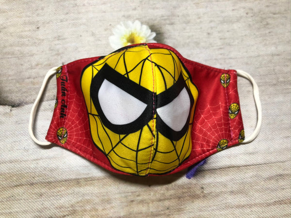 Spider man cotton face masks for boy 3-6 years old