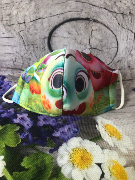 Big eye fish and Doreamon face mask for boy and girl 6-12 years old