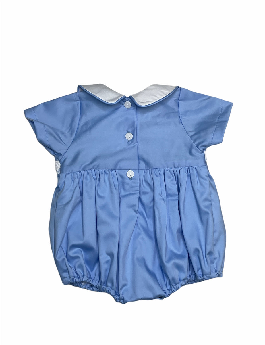 Honeycomb Smock Boy Bubble, Blue main image 1