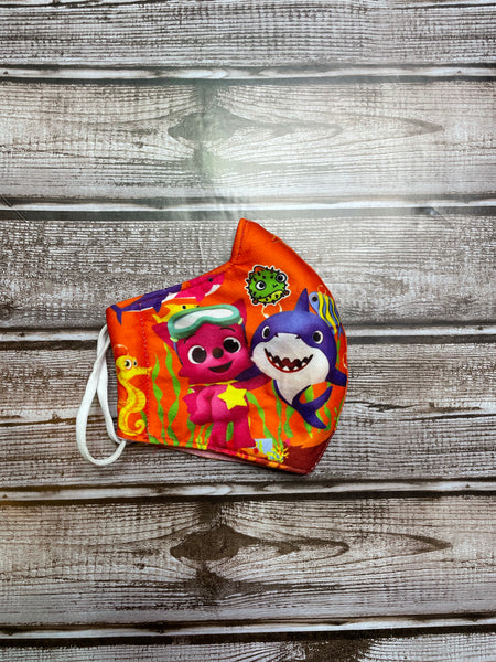 Baby sharks face mask for boys and girls 5-10 years old