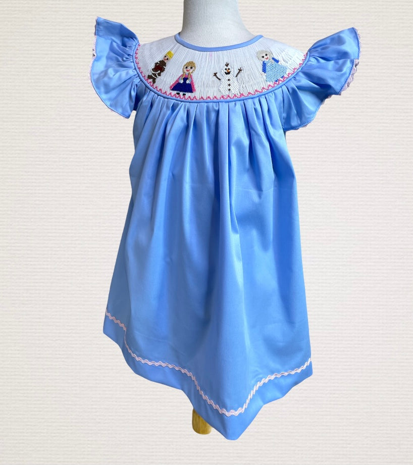 Frozen theme smocked dress 2021 – Honey Bee Smocked Boutique Frozen theme smocked dress 2021 – Honey Bee Smocked Boutique