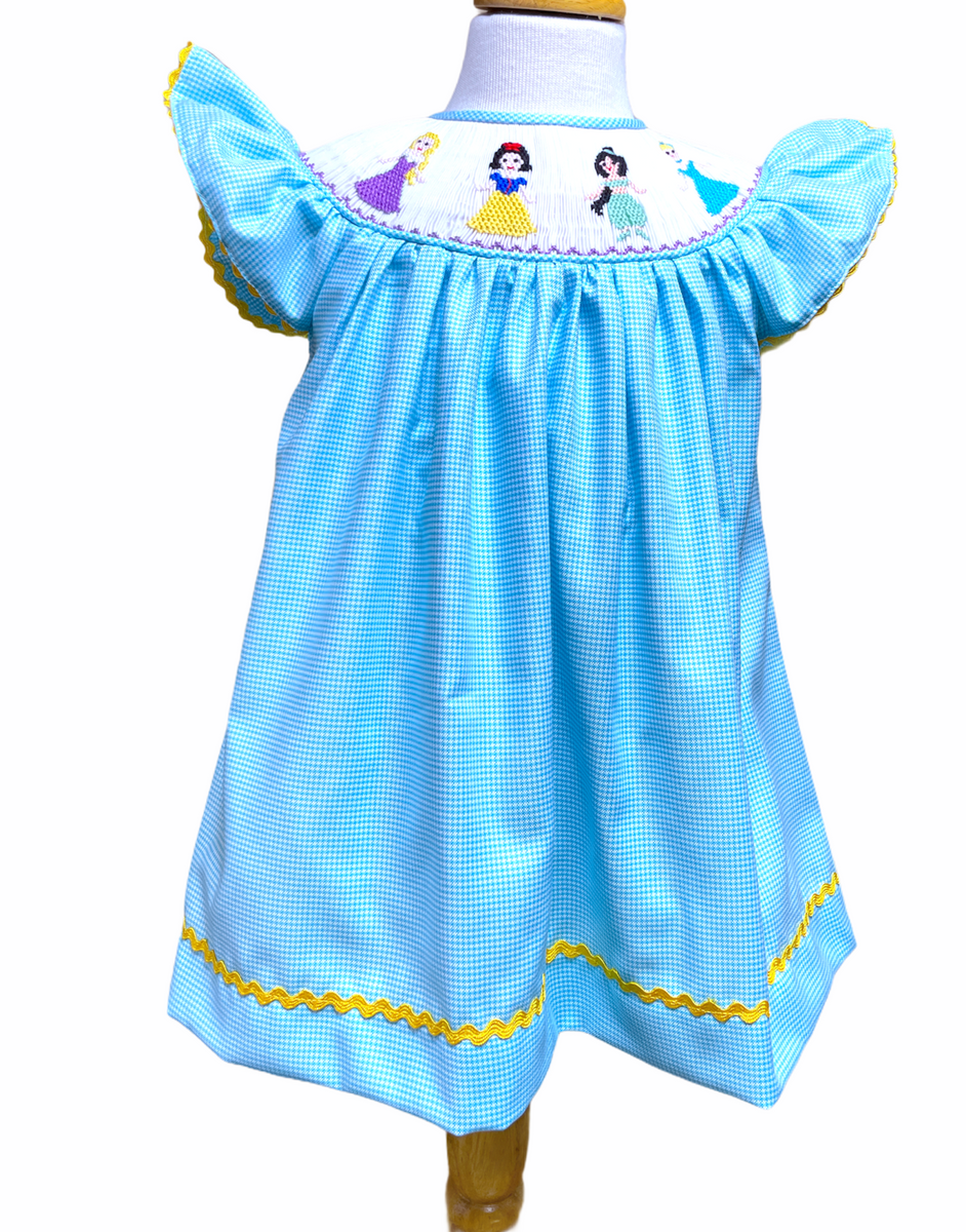 Disney princess smocked dress hot sale