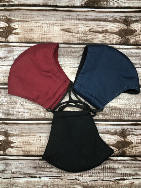 Variety of solid color face mask for boy and girl 5-10 years old with pocket