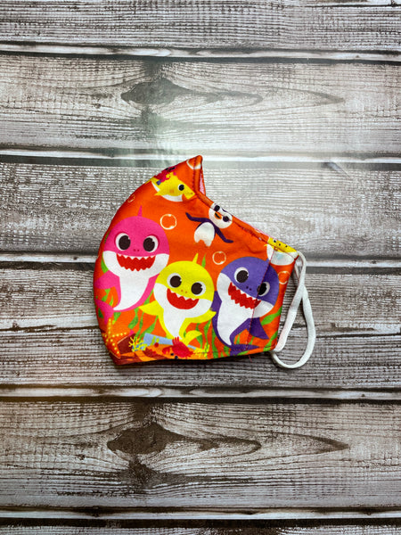 Baby sharks face mask for boys and girls 5-10 years old