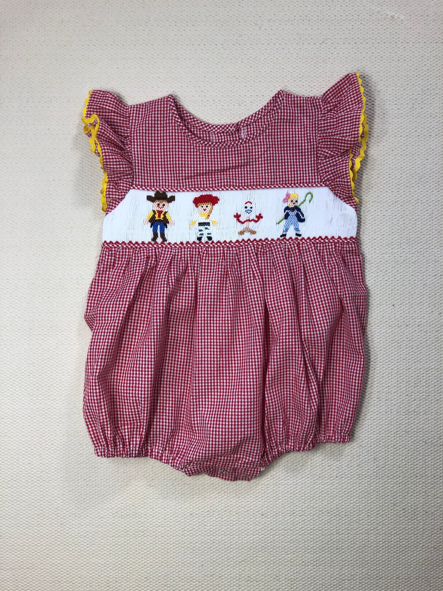 Toy story girl smocked bubble