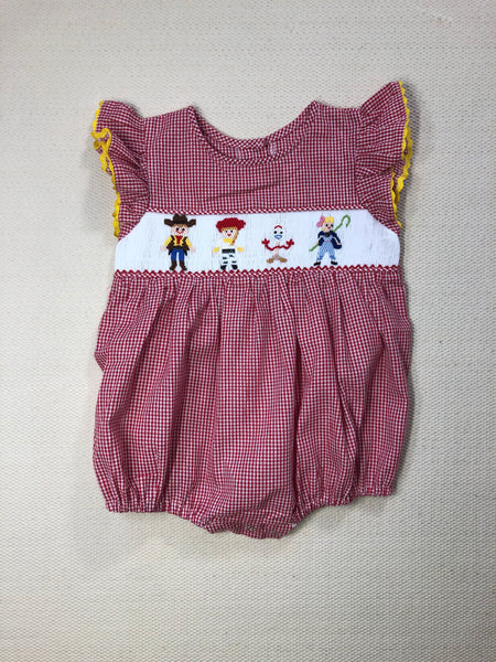 Toy story girl smocked bubble