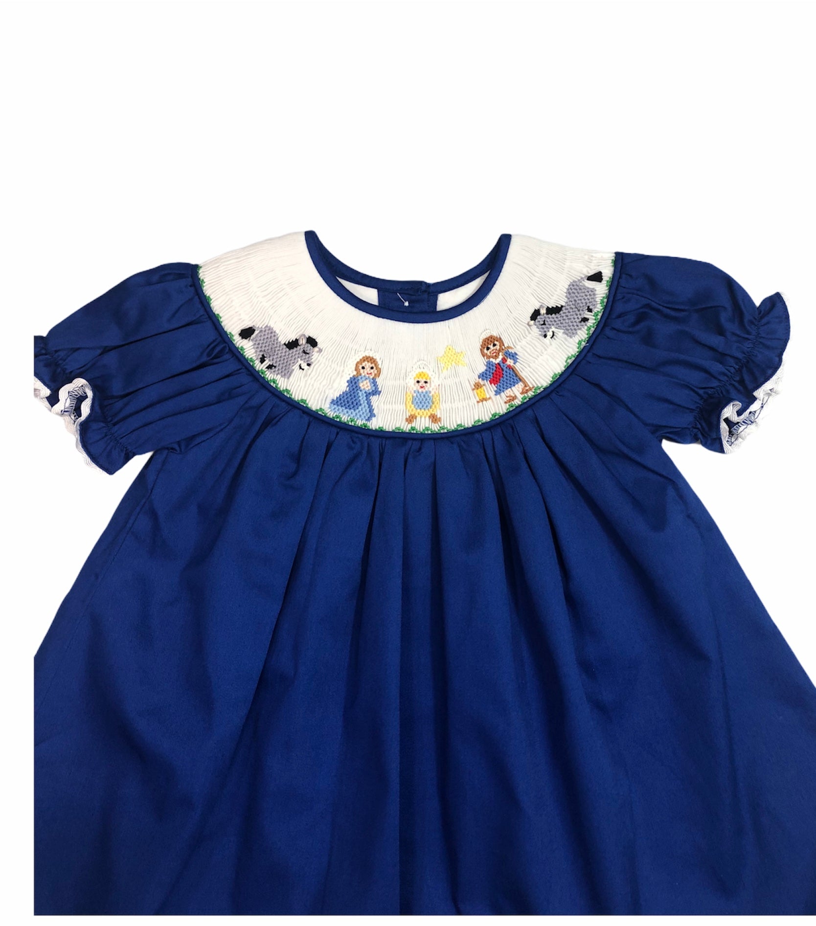 Nativity Christmas smocked dress