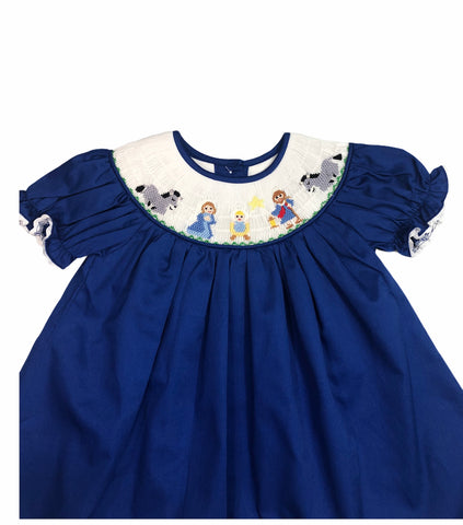 Nativity Christmas smocked dress