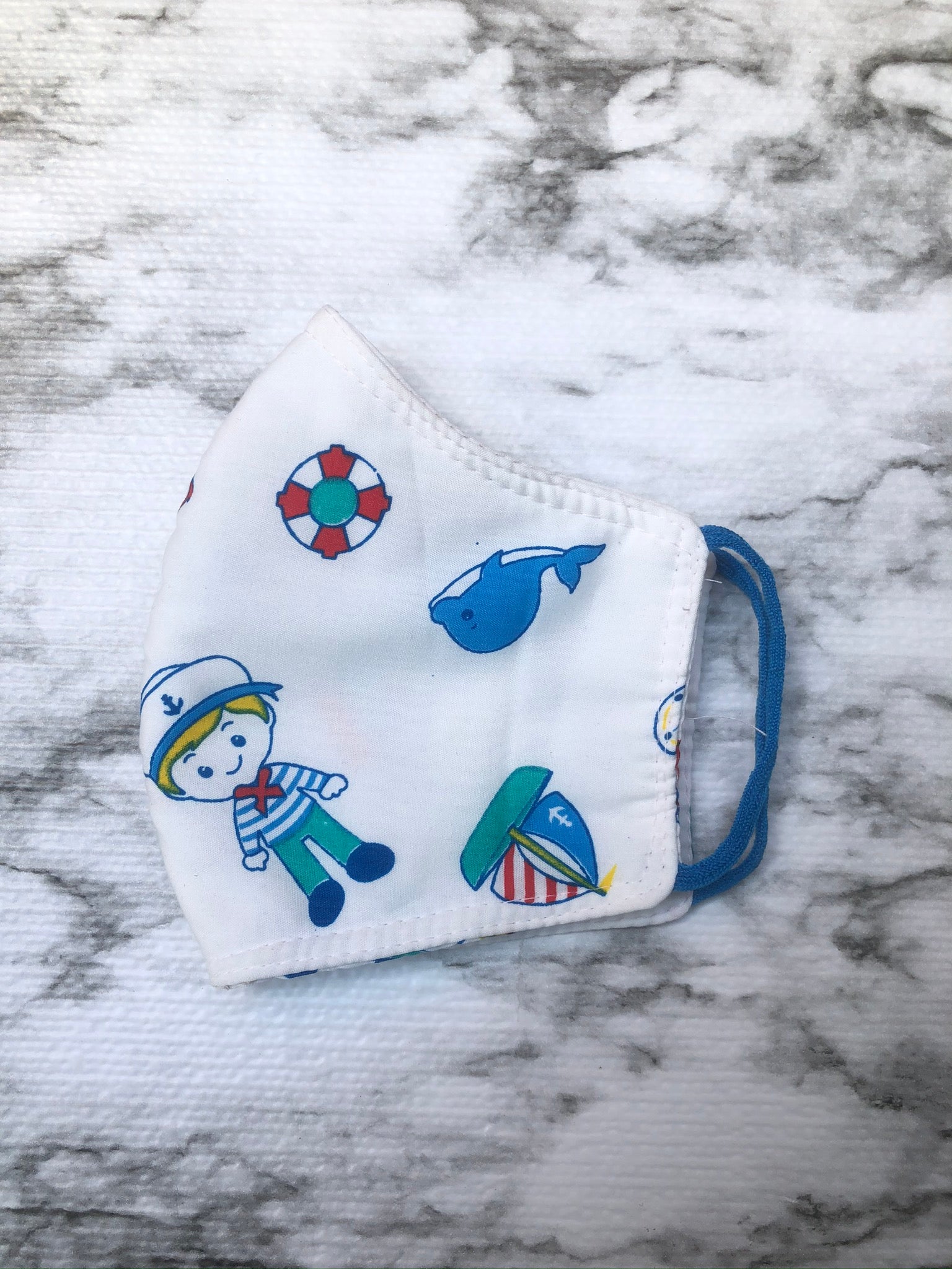 Variety of Sailor boy and nautical theme face masks for teen to small adult