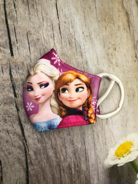 Frozen sisters face mask for girls 5-10 years old