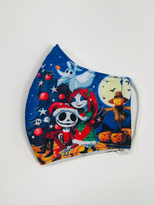 Nightmare before Christmas face mask for kids 7 up to teen