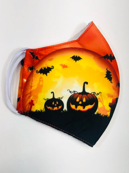 Scary pumkins face mask for kids 5-10 years old