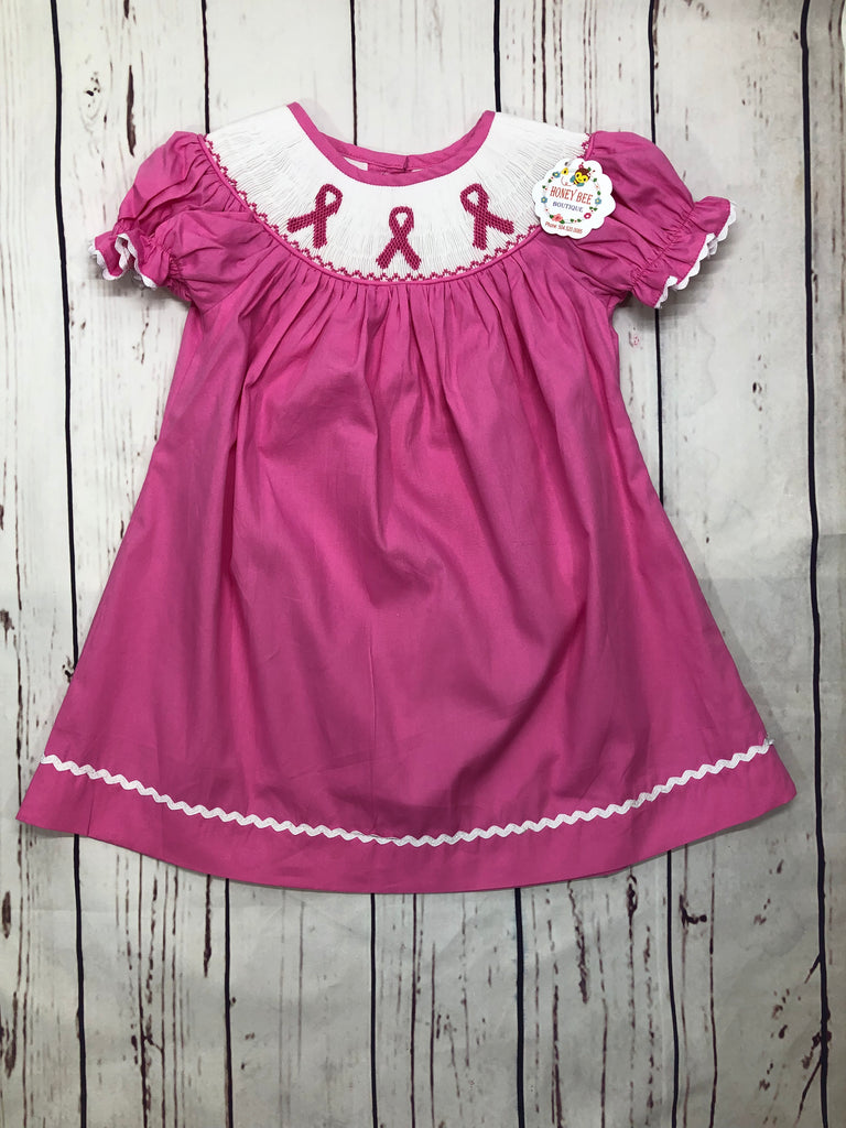 Pink ribbon smocked dress – Honey Bee Smocked Boutique Pink ribbon smocked dress – Honey Bee Smocked Boutique