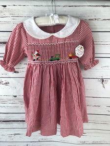 Red gingham Classic Christmas dress