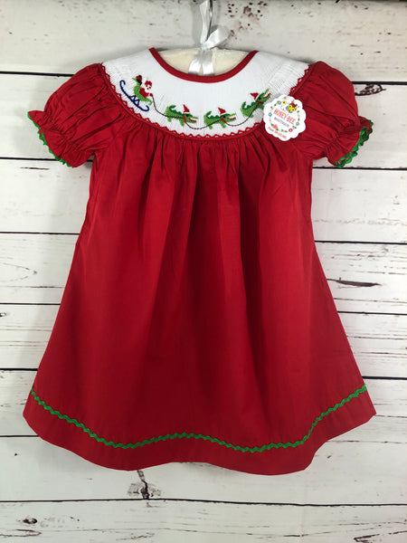 Cajun Christmas smocked dress – Honey Bee Smocked Boutique Cajun Christmas smocked dress – Honey Bee Smocked Boutique