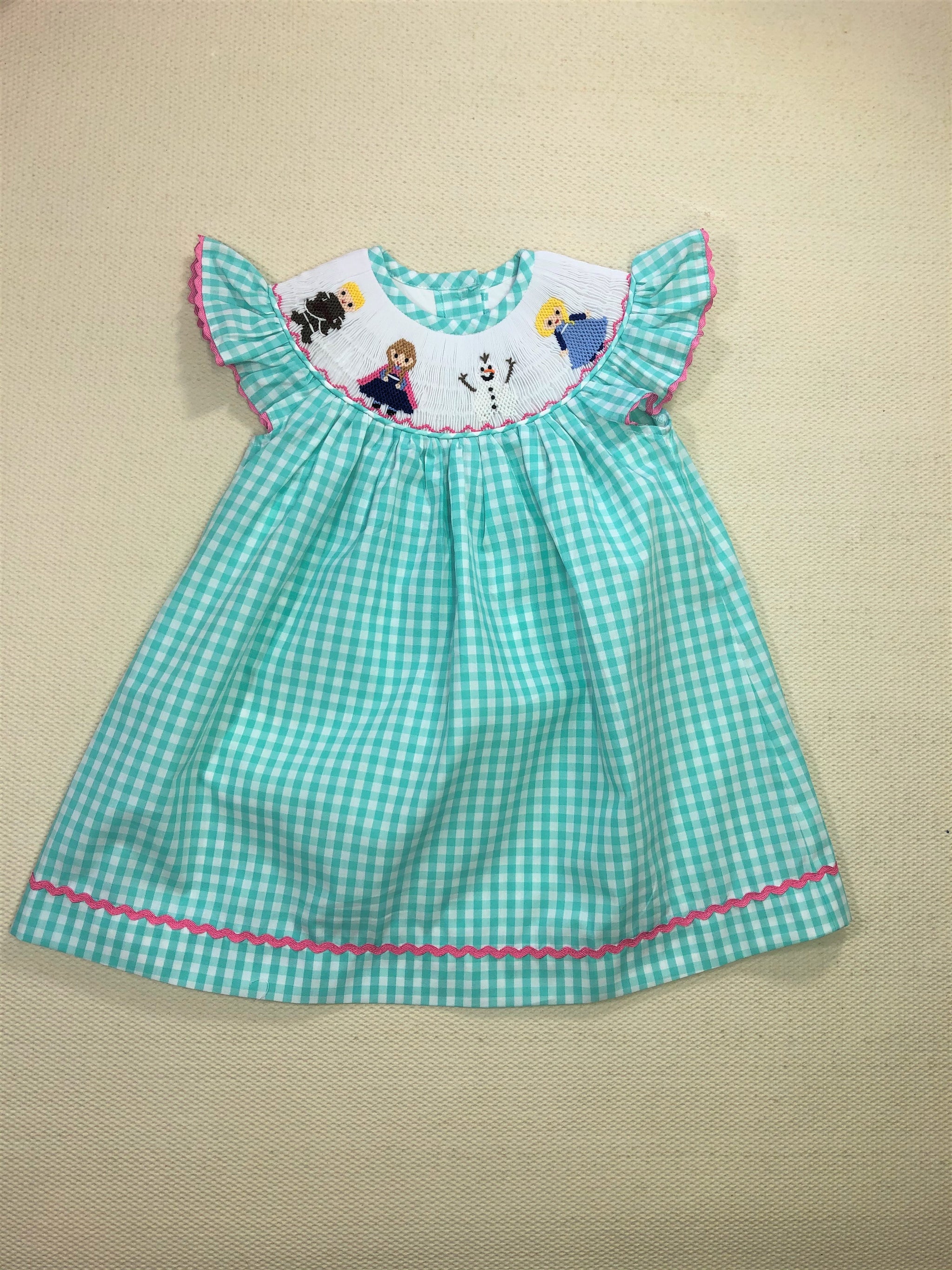 strapless open back dress Princess Party Smocked Dress, Pink  Stitchy Fish