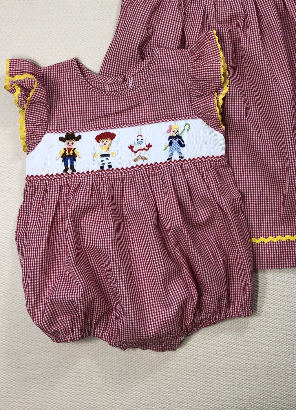 Toy story girl smocked bubble