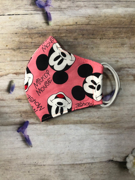 Mickey Mouse face masks for teen - small adult reversible