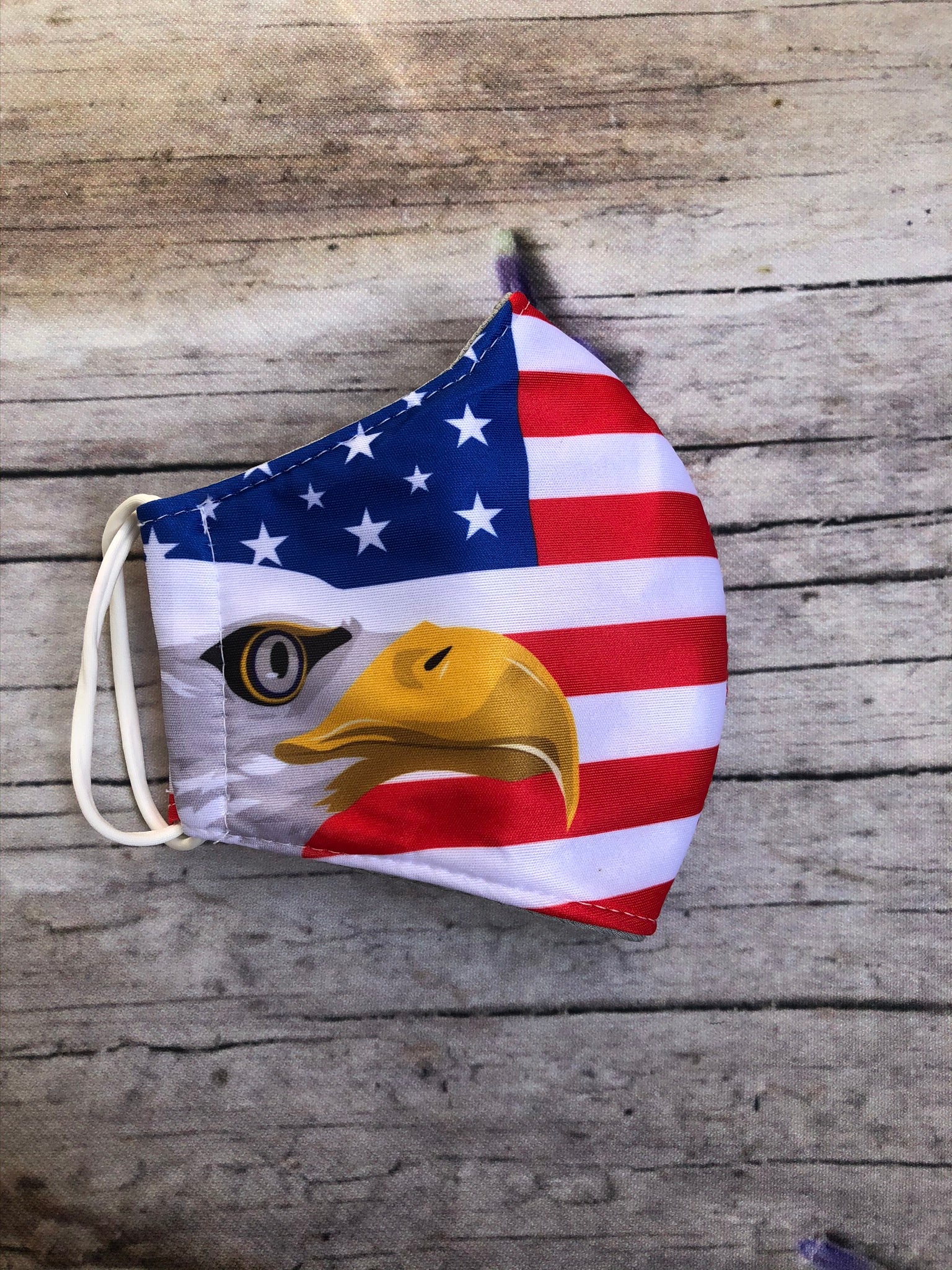 USA print with eagle on American flag mask for adult