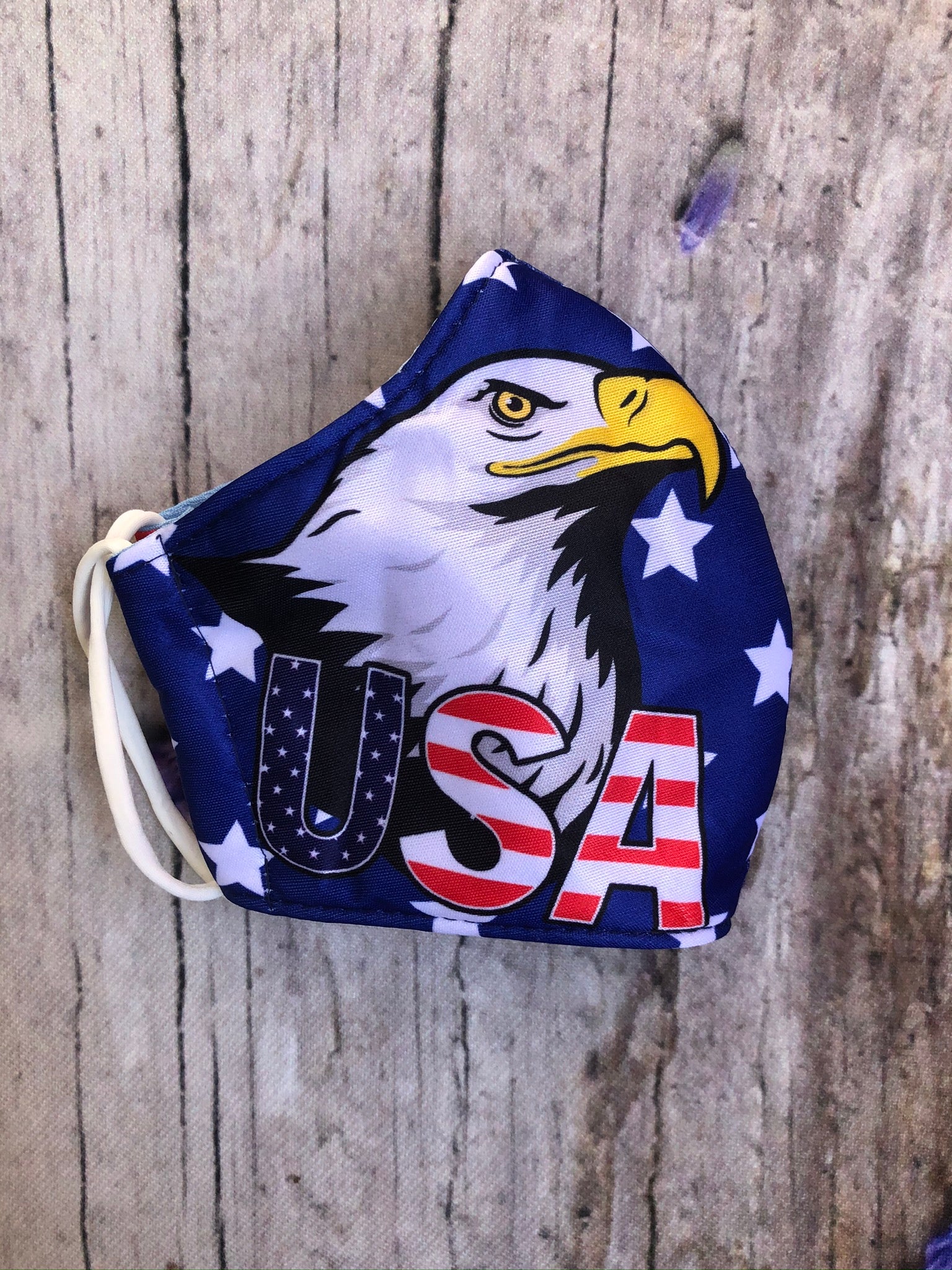 USA Eagle stars American flag mask for adult