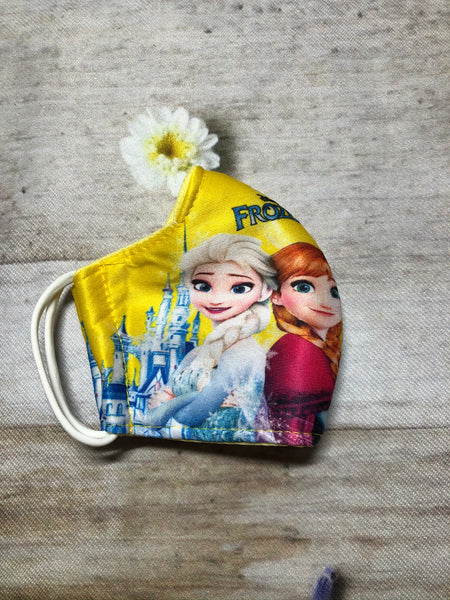 Red hair Elsa and Anna with beanies face masks for girls 2-5 years old