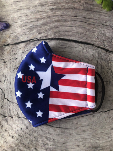 American flag mask for adult