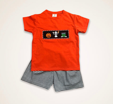 Halloween boy T-shirt and shorts set