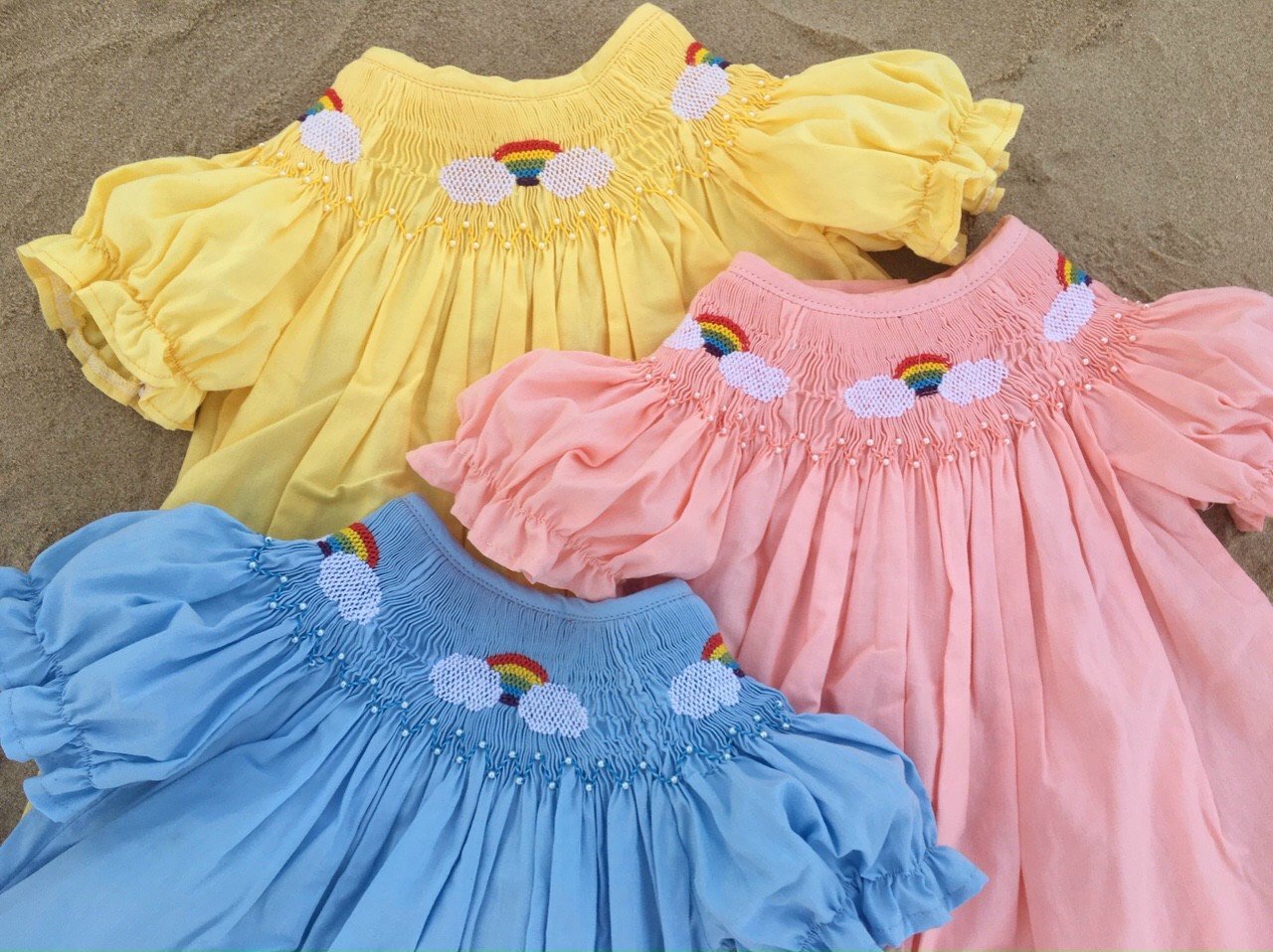 rainbow smocked dress – Honey Bee Smocked Boutique and an even better Color:Silver/Black Short Casual Light Pink fit:howard