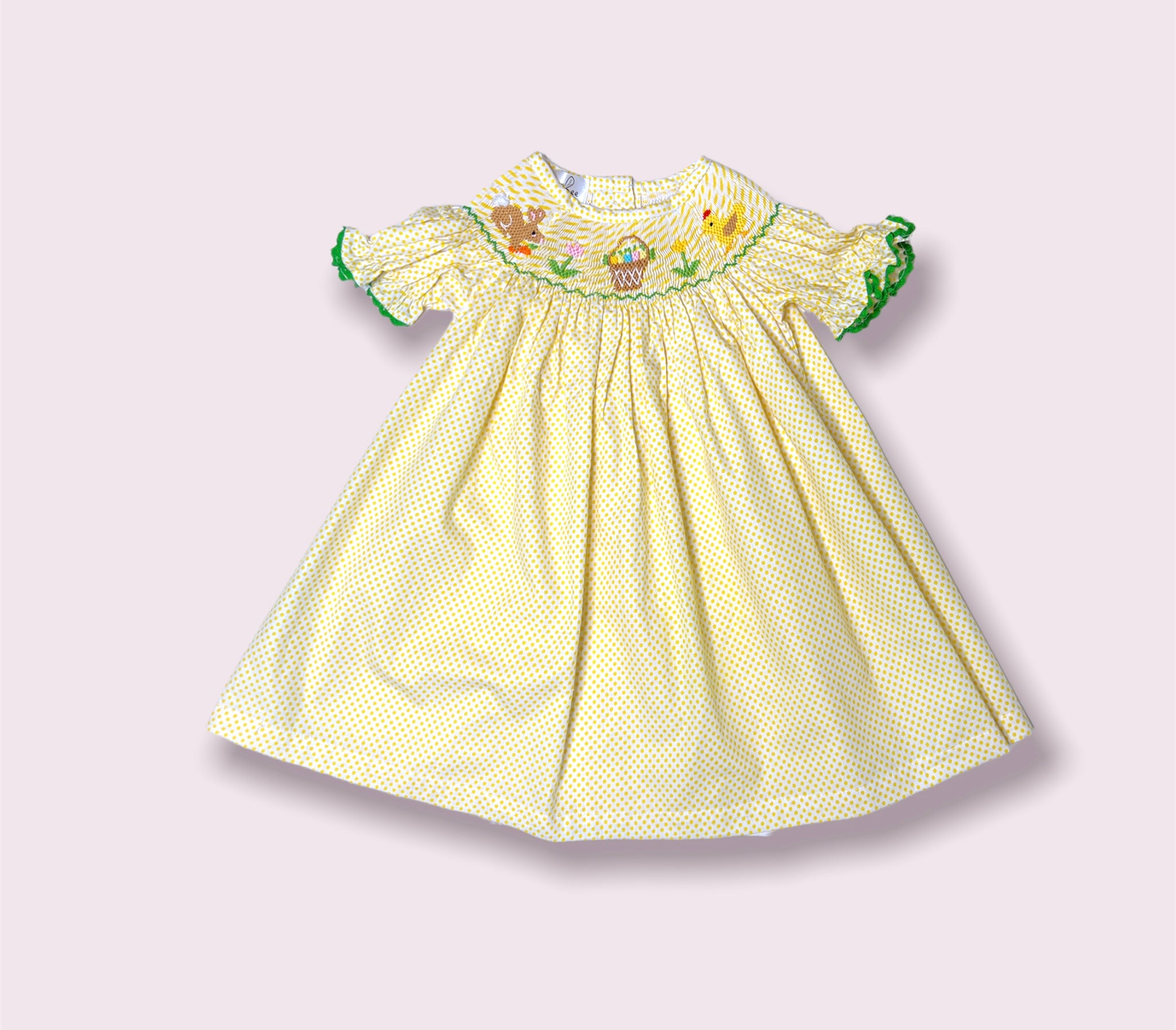 Easter light yellow polka dot smocked dress – Honey Bee Smocked Boutique Easter light yellow polka dot smocked dress – Honey Bee Smocked Boutique