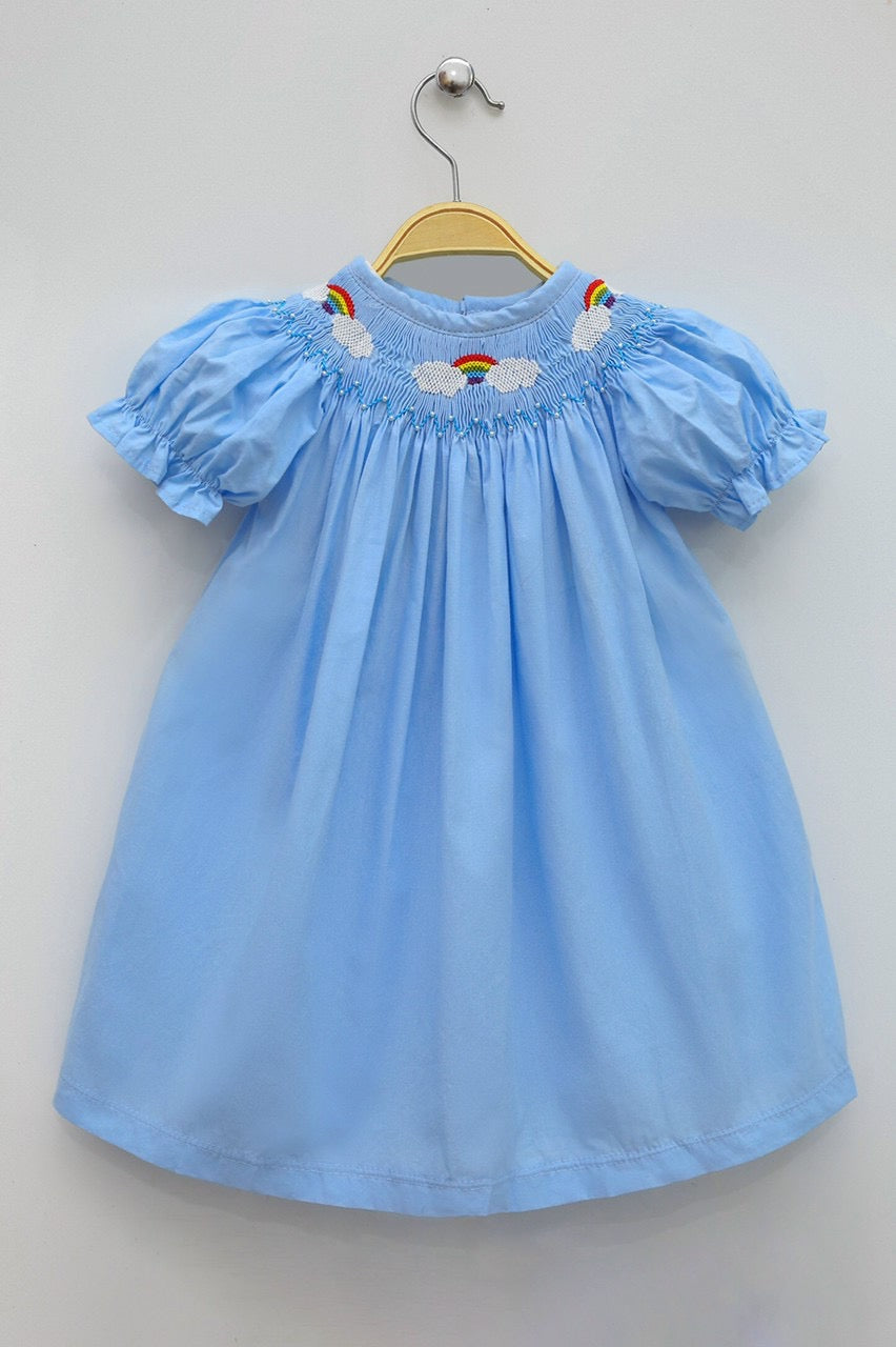 Rainbow smocked dress  Honey Bee Smocked Boutique
