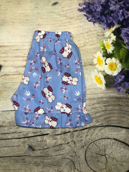 Girl shorts dogs and cats print